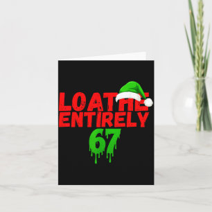Double Hat 67 Anger Entirely Funny Christmas Santa Card