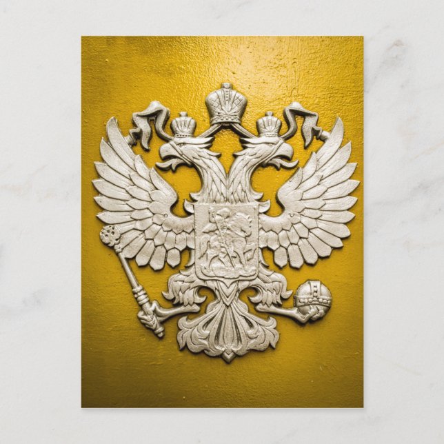 Double Headed Gold Eagle Postcard (Front)