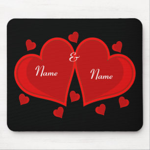 Double Heart Mouse Pad