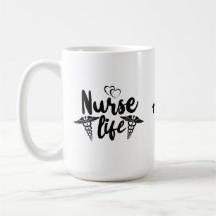 Double Heart Nurse Life   Funny Nurse  Coffee Mug