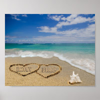 Double Heart Personalised Names In Sand Picture