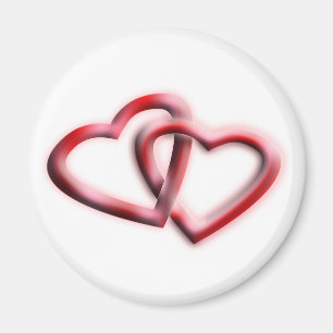 Double Heart Valentine's Day Gift Magnet