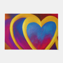 Double Hearts Doormat