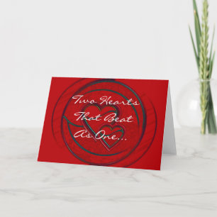 Double Hearts Two Hearts That Beat As One Holiday Card