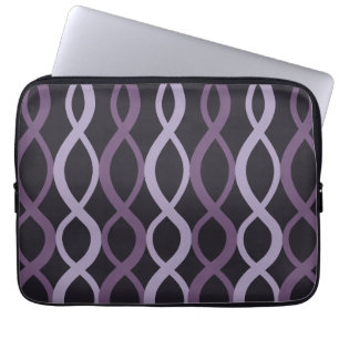Double Helix Geometric Pattern-Modern Minimalist Laptop Sleeve