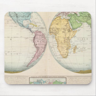 Double Hemisphere Map of the Climate Mouse Mat