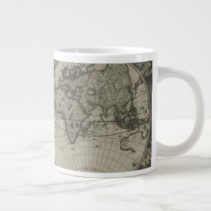 Double Hemisphere World Map   1672 Large Coffee Mug