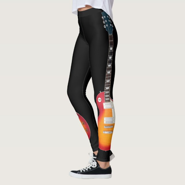 DOUBLE ICONIC SUNBURST ELECTRIC GUITARS LEGGINGS (Left)