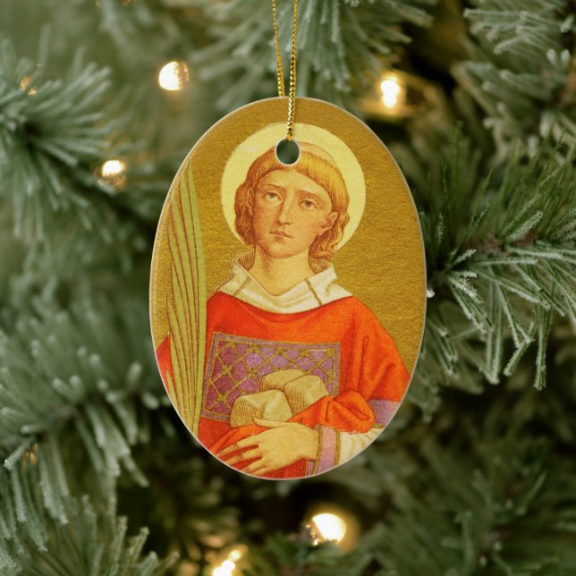 Double Image St. Stephen the ProtoMartyr (PM 08) Ceramic Tree Decoration (Tree)