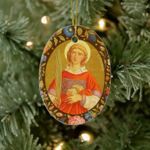 Double Image St. Stephen the ProtoMartyr (PM 08) Ceramic Tree Decoration