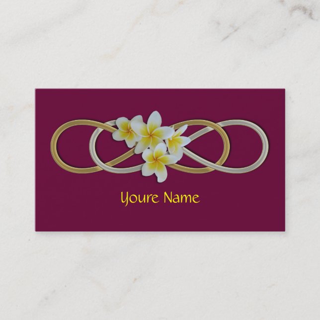 Double Infinity BiColor Frangipani Business Card (Front)