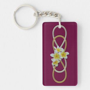 Double Infinity BiColor Frangipani Key Ring