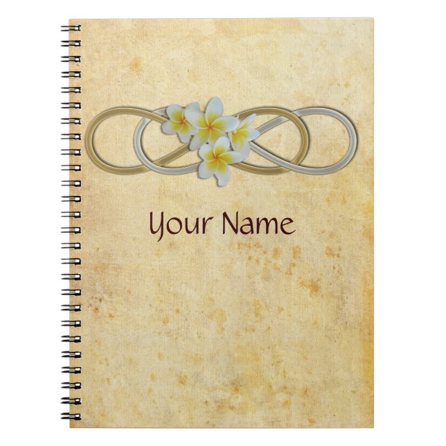 Double Infinity BiColor Frangipani Notebook (Front)