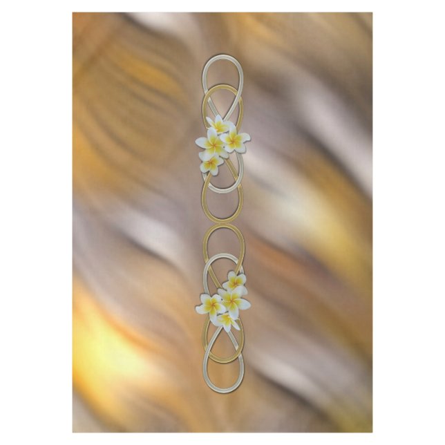 Double Infinity BiColor Frangipani + your backgr. Tablecloth (Front)