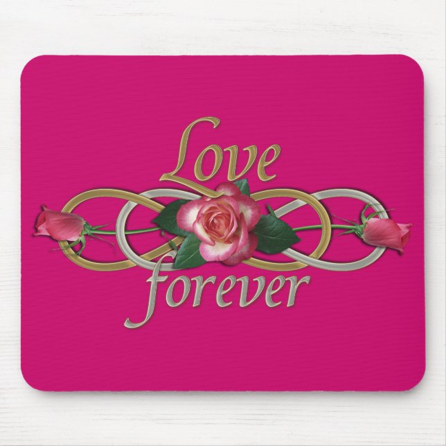 Double Infinity - Roses Love forever Mouse Mat (Front)
