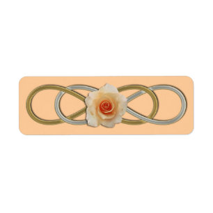 Double Infinity Silver Gold Rose