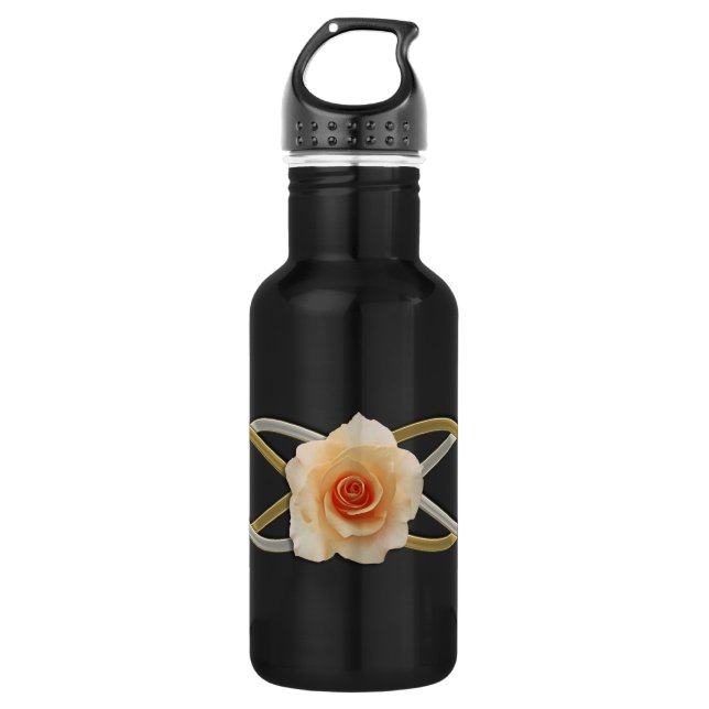 Double Infinity Silver Gold Rose 532 Ml Water Bottle (Front)
