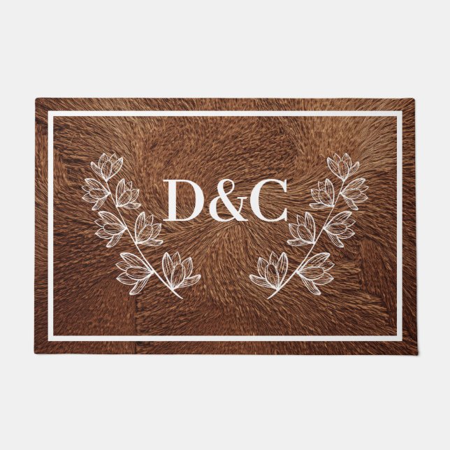 Double Initial Custom Doormat (Front)