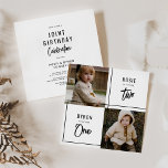 Double Joint Birthday Party Invitation<br><div class="desc">Is hosting separate parties for two people too much of a hassle? We've got the perfect solution for you! With our joint birthday party invitations, you can celebrate two people's special day in one go. The invitations feature 2 photo slots for you to personalise and a chic text template that's...</div>