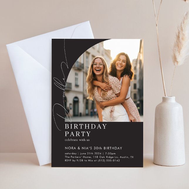 Double Joint Dual 30th Milestone Birthday Party Invitation (Creator Uploaded)