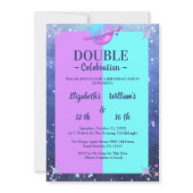 Double  Joint twin space birthday   Boy Girl