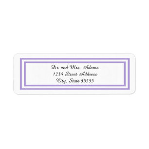 Double Lavender Trim - Address Label