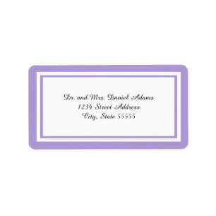 Double Lavender Trim - Address Label