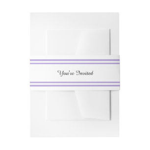 Double Lavender Trim - Belly Band Invitation Belly Band