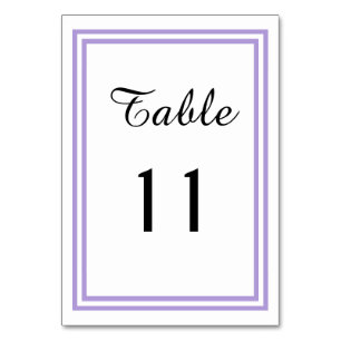 Double Lavender Trim - Table Card