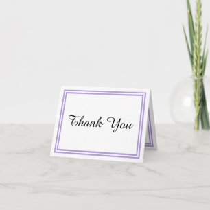 Double Lavender Trim - Thank You Card