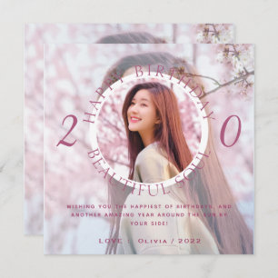 Double Layer Personalise Happy Birthday Card