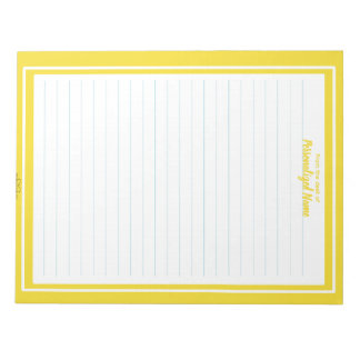 Double Line Frame Yellow Lined Notepad