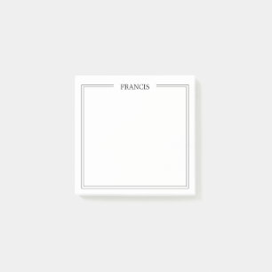 Double Lined Border Personalised Post it Notes
