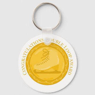 DOUBLE LOOP AWARD Ice Skating Special Achievement Key Ring