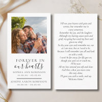 Double Memorial Photo Funeral Prayer Card