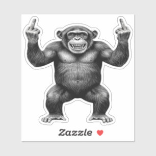 Double Middle Finger Chimpanzee