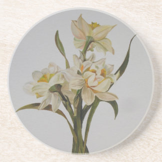 Double Narcissi Bouquet Floral Art Coaster