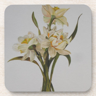 Double Narcissi Bouquet Floral Art Coaster