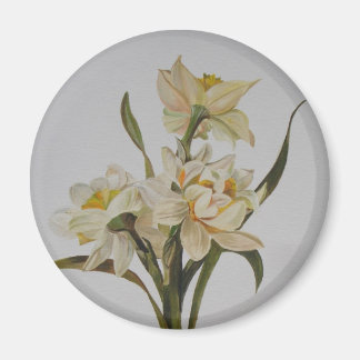 Double Narcissi Bouquet Floral Art Magnet