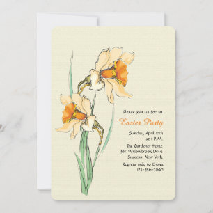 Double Narcissus Easter Invitation