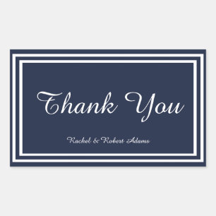 Double Navy Trim - Rectangle Sticker