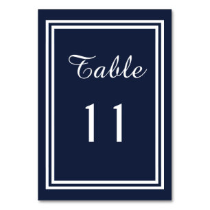Double Navy Trim - Table Card