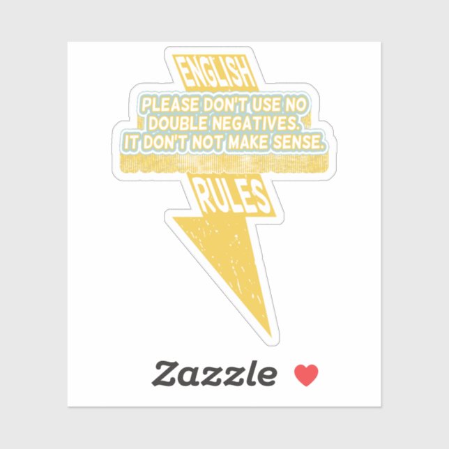 Double negative English language literacy (Sheet)