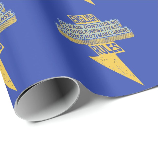 Double negative English language literacy Wrapping Paper (Roll Corner)