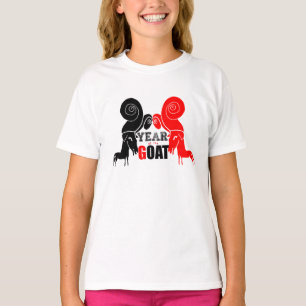 Double Odd Goat Chinese Year Zodiac Birthday Girl T-Shirt