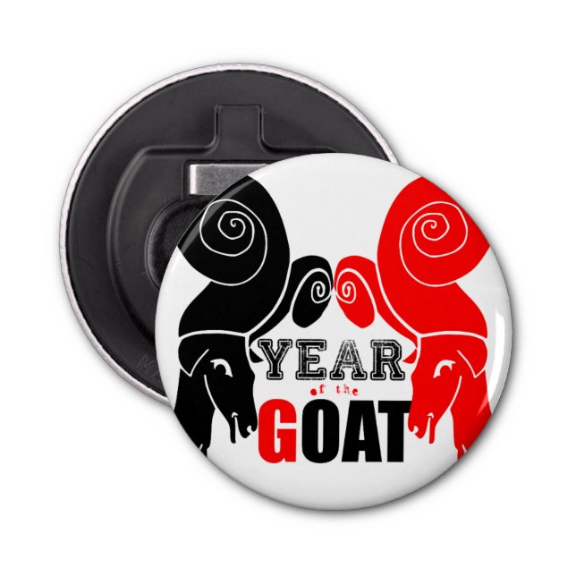 Double Odd Goat Chinese Year Zodiac Bottle Opener (Front)