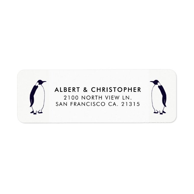 Double Penguins Funny Reference | Return Address (Front)