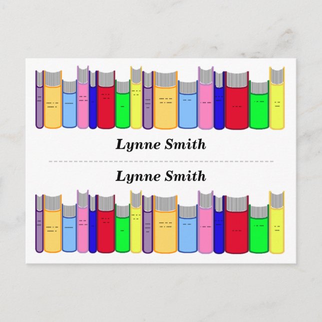 Double Personalised bookmarks Postcard (Front)