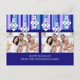 Double Photo Happy Holidays Christmas Postcards