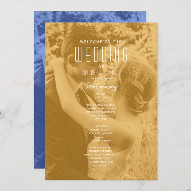 Double Photo Wedding Programme (Front/Back)